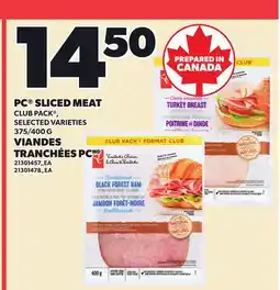Independent Grocer PC SLICED MEAT, 375/400 G offer