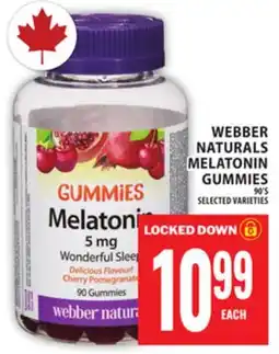 Food Basics WEBBER NATURALS MELATONIN GUMMIES offer
