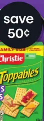 Food Basics CHRISTIE PREMIUM PLUS OR TOPPABLES FAMILY SIZE CRACKERS offer