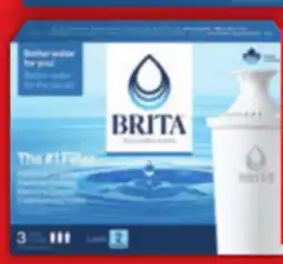 Food Basics BRITA WATER FILTRATION SYSTEM EACH REPLACEMENT FILTERS 3'S offer