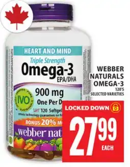 Food Basics WEBBER NATURALS OMEGA-3 offer