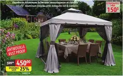 Sushi Shop 10'x10' Aluminum Gazebo with mosquito net & curtains offer