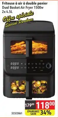 Sushi Shop Dual Basket Air Fryer 1500w offer