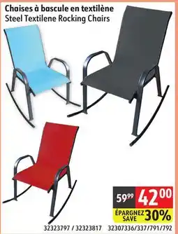 Sushi Shop Steel Textilene Rocking Chairs offer