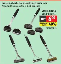 Sushi Shop Assorted Stainless Steel Grill Brushes offer