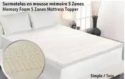 Sushi Shop Memory Foam 5 Zones Mattress Topper offer