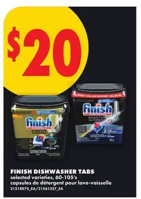 No Frills FINISH DISHWASHER TABS, 60-105's offer