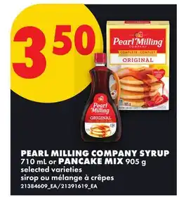 No Frills PEARL MILLING COMPANY SYRUP 710 mL or PANCAKE MIX 905 g offer