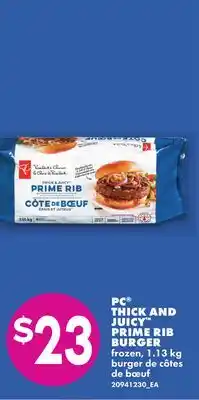 No Frills PC THICK AND JUICY PRIME RIB BURGER offer