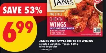 No Frills JANES PUB STYLE CHICKEN WINGS offer