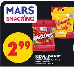 No Frills SKITTLES or STARBURST CANDY BAGS offer