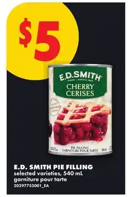 No Frills E.D. SMITH PIE FILLING offer