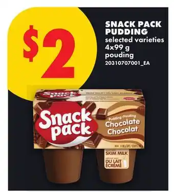 No Frills SNACK PACK PUDDING offer