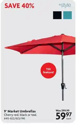 Home Hardware 9' Market Umbrellas offer