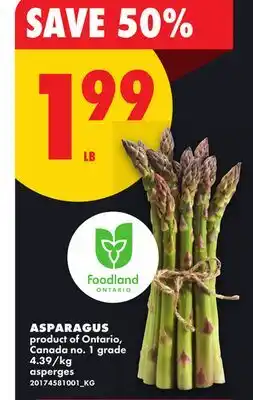 No Frills ASPARAGUS offer