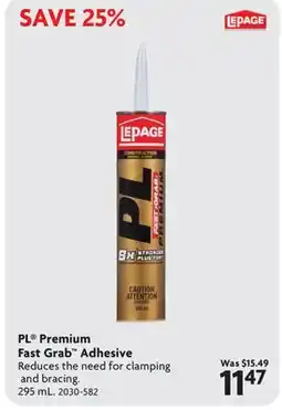 Home Hardware PL Premium Fast Grab Adhesive offer