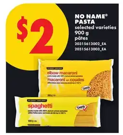 No Frills NO NAME PASTA offer