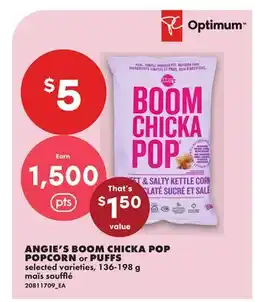 No Frills ANGIE'S BOOM CHICKA POP POPCORN or PUFFS offer
