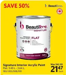 Home Hardware Signature Interior Acrylic Paint offer