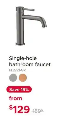 Bath Depot Single-hole bathroom faucet offer