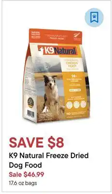 Petvalu K9 Natural Freeze Dried Dog Food offer