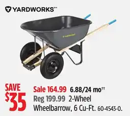 Canadian Tire Yardworks 2-Wheel Wheelbarrow, 6 Cu-Ft offer