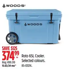 Canadian Tire WOODS Roto 65L Cooler offer