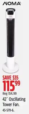 Canadian Tire 42 Oscillating Tower Fan offer