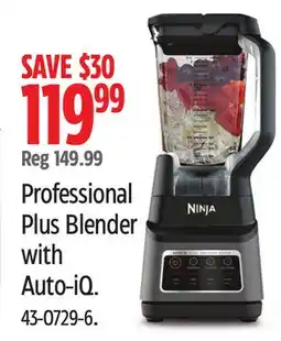 Canadian Tire Ninja Professional Plus Blender with Auto-iQ offer