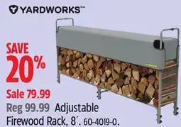 Canadian Tire Adjustable Firewood Rack, 8´ offer