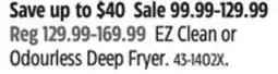 Canadian Tire EZ Clean or Odourless Deep Fryer offer
