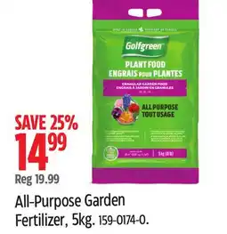 Canadian Tire Golfgreen All-Purpose Garden Fertilizer offer