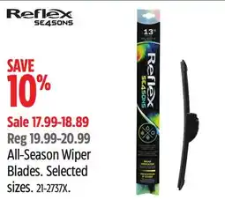 Canadian Tire Reflex All-Season Wiper Blades offer