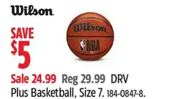 Canadian Tire DRV Plus Basketball, Size 7 offer