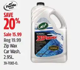 Canadian Tire Turtle Wax Zip Wax Car Wash offer