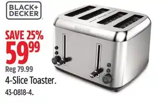 Canadian Tire BLACK + DECKER 4-Slice Toaster offer