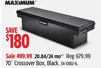 Canadian Tire 70 Crossover Box, Black offer