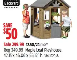 Canadian Tire Backyard Discovery Maple Leaf Playhouse offer