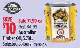 Canadian Tire Cabot Australian Timber Oil offer