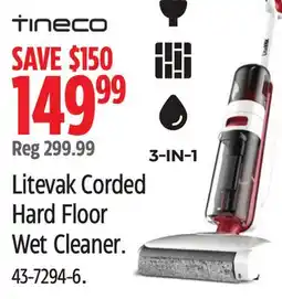 Canadian Tire Litevak Corded Hard Floor Wet Cleaner offer