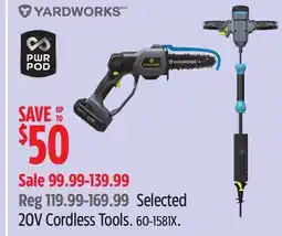 Canadian Tire Selected 20V Cordless Tools offer