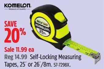 Canadian Tire Self-Locking Measuring Tapes offer
