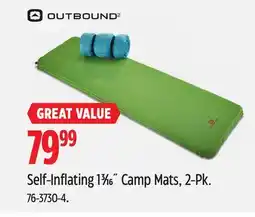 Canadian Tire OUTBOUND Self-Inflating 1³⁄₆ Camp Mats, 2-Pk offer