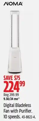 Canadian Tire NOMA Digital Bladeless Fan with Purifier offer
