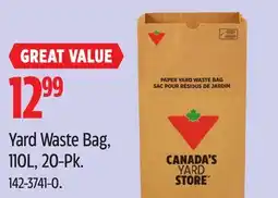 Canadian Tire Yard Waste Bag, 110L, 20-Pk offer