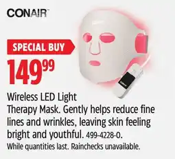 Canadian Tire CONAIR Wireless LED Light Therapy Mask offer