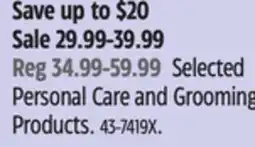Canadian Tire Philips Selected Personal Care and Grooming Products offer