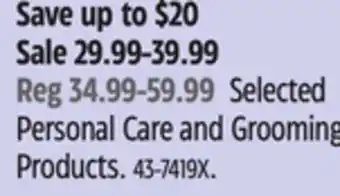 Canadian Tire Philips Selected Personal Care and Grooming Products offer