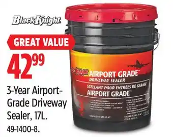 Canadian Tire Black Knight 3-Year Airport- Grade Driveway Sealer, 17L offer