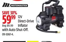 Canadian Tire Motomaster Direct-Drive Inflator Reg 89.99 with Auto Shut-Off offer